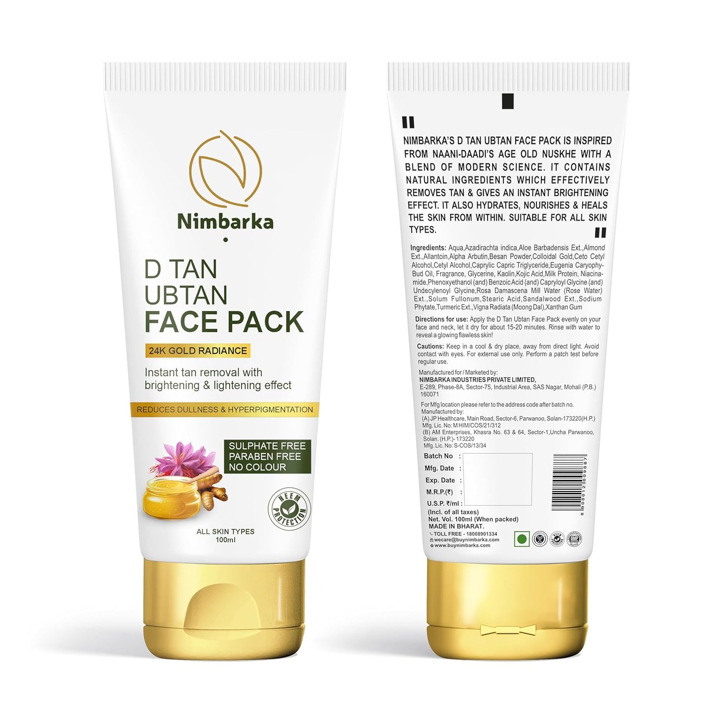 D Tan Ubtan Face Pack