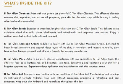 D Tan Glow Facial Kit 250gm