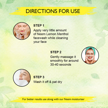 Neem Lemon Menthol Face Wash - 250ML