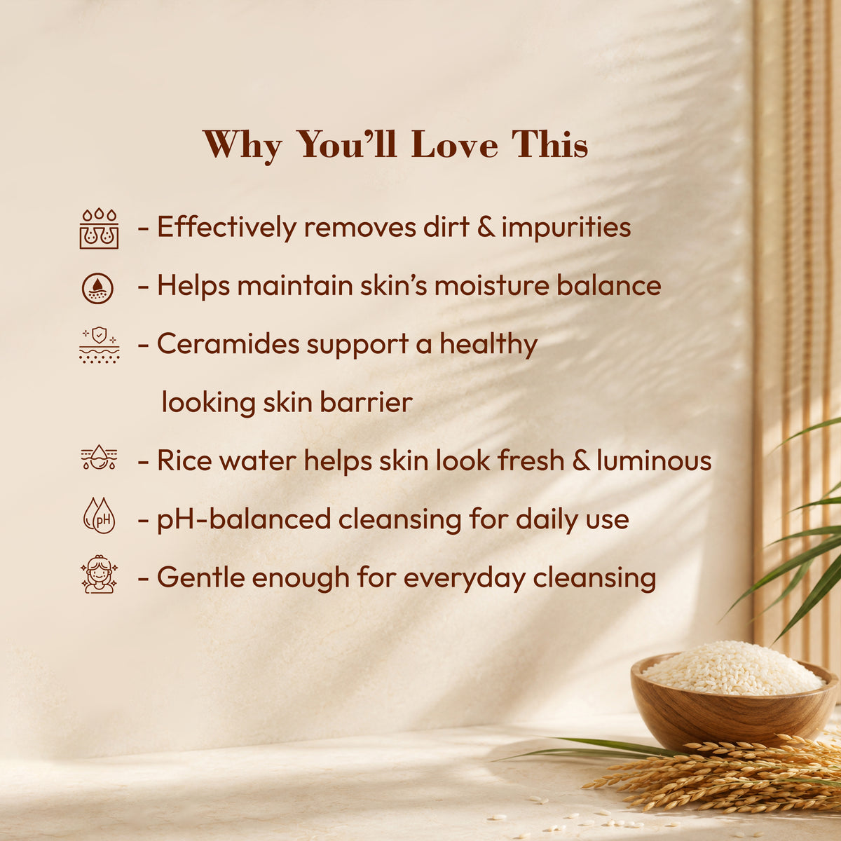 Rice Ceramide Face Wash 100g